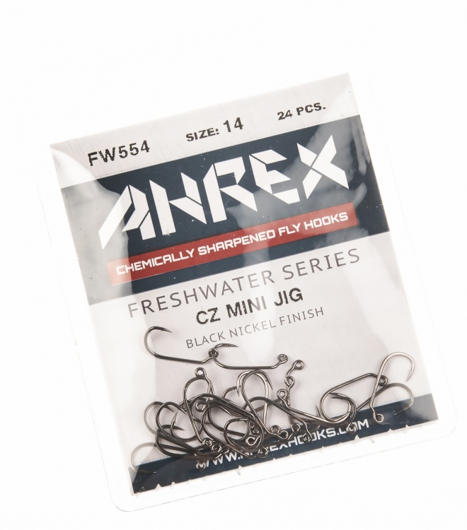 Ahrex Fw554 Cz Mini Jig Barbed #10 Trout Fly Tying Hooks